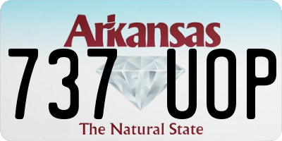 AR license plate 737UOP