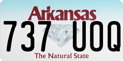 AR license plate 737UOQ