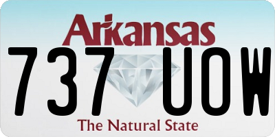 AR license plate 737UOW