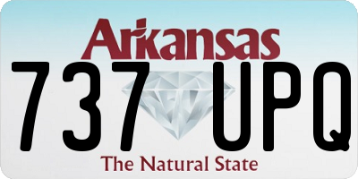 AR license plate 737UPQ