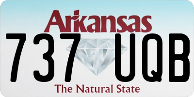 AR license plate 737UQB