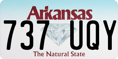 AR license plate 737UQY