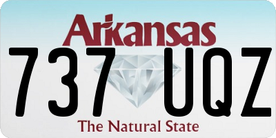 AR license plate 737UQZ