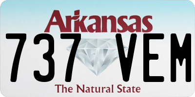 AR license plate 737VEM