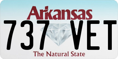 AR license plate 737VET