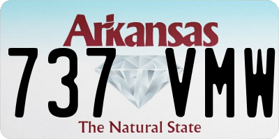 AR license plate 737VMW