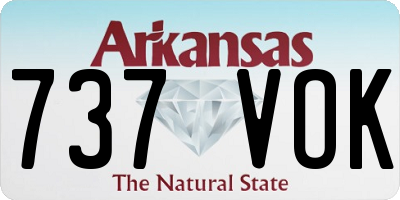AR license plate 737VOK