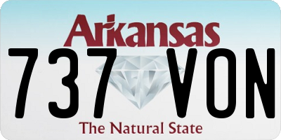 AR license plate 737VON