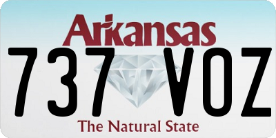 AR license plate 737VOZ