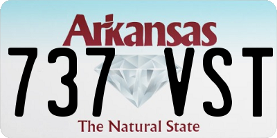 AR license plate 737VST