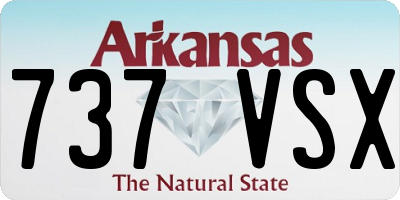 AR license plate 737VSX