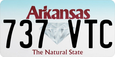 AR license plate 737VTC