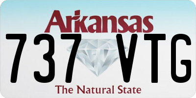 AR license plate 737VTG