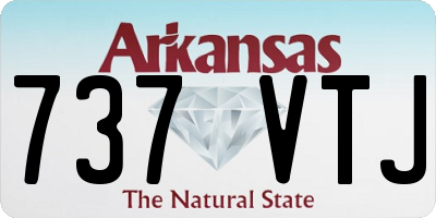 AR license plate 737VTJ