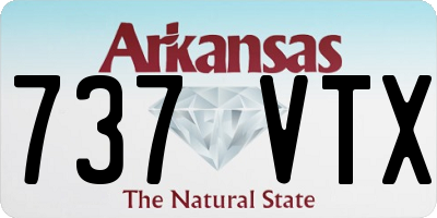 AR license plate 737VTX