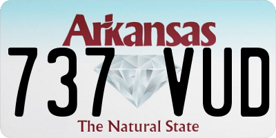 AR license plate 737VUD