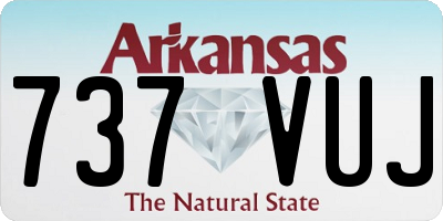 AR license plate 737VUJ