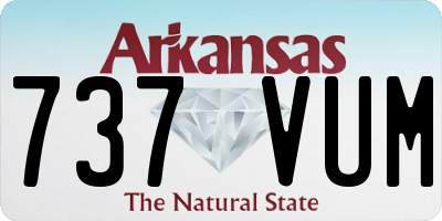 AR license plate 737VUM
