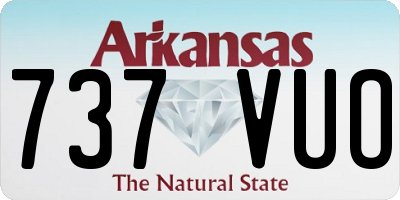 AR license plate 737VUO