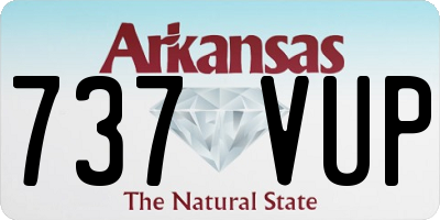 AR license plate 737VUP
