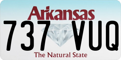 AR license plate 737VUQ