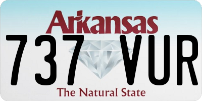 AR license plate 737VUR
