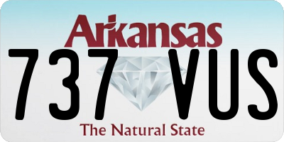AR license plate 737VUS