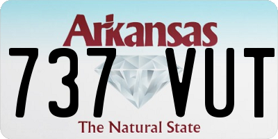 AR license plate 737VUT