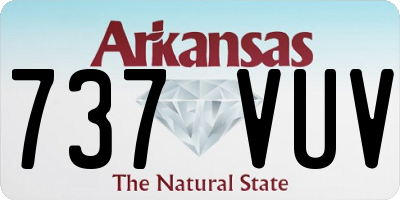 AR license plate 737VUV