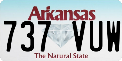 AR license plate 737VUW