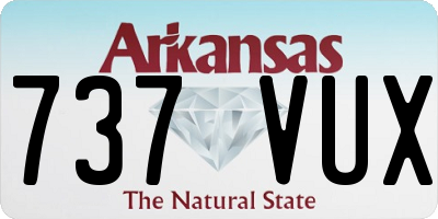 AR license plate 737VUX