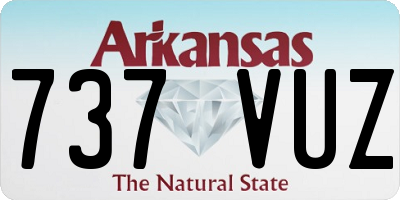 AR license plate 737VUZ
