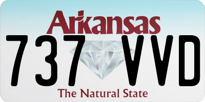 AR license plate 737VVD