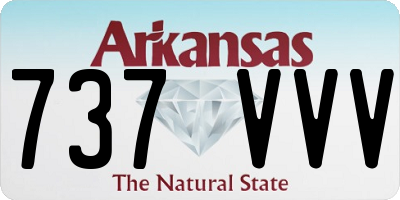 AR license plate 737VVV