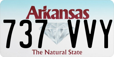 AR license plate 737VVY