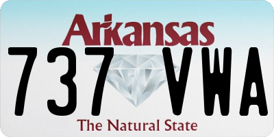 AR license plate 737VWA