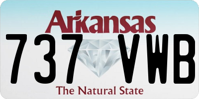 AR license plate 737VWB