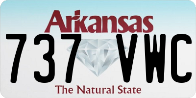 AR license plate 737VWC