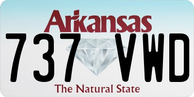 AR license plate 737VWD
