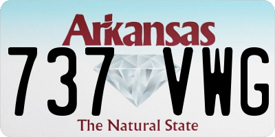 AR license plate 737VWG