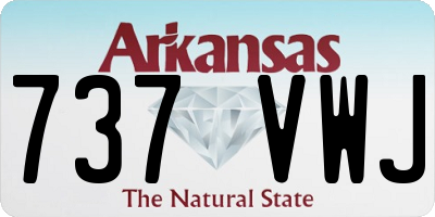 AR license plate 737VWJ