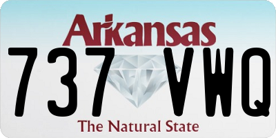 AR license plate 737VWQ