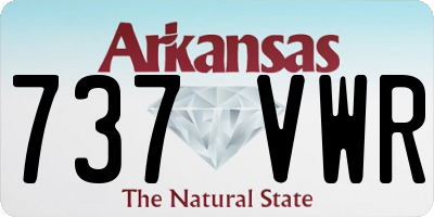 AR license plate 737VWR