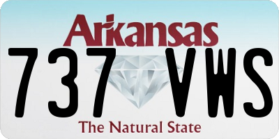AR license plate 737VWS
