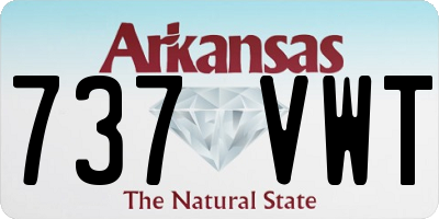 AR license plate 737VWT