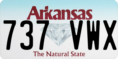 AR license plate 737VWX