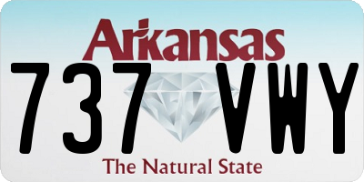 AR license plate 737VWY