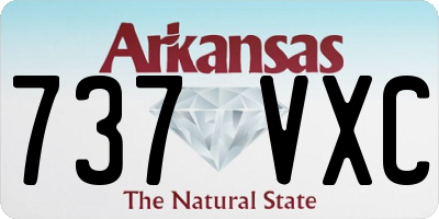 AR license plate 737VXC