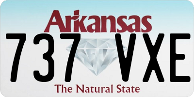 AR license plate 737VXE