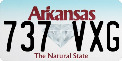 AR license plate 737VXG